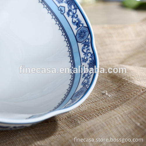 9 Inches Elegant New Bone China Large Salad Bowl of Blue in China